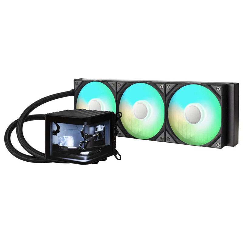 TryX Panorama ARGB 360mm AIO Liquid Cooler - Black - مبرد